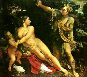 Annibale Carracci adonis overraskande venus oil painting reproduction